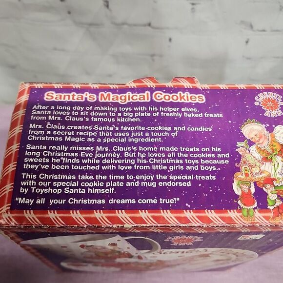 Vintage Santa's Magical Cookies plate and mug - Picture 10 of 10